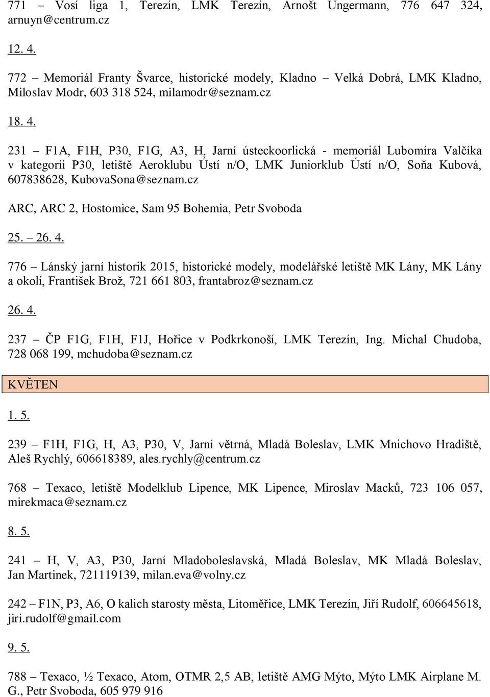 231 F1A, F1H, P30, F1G, A3, H, Jarní ústeckoorlická - memoriál Lubomíra Valčíka v kategorii P30, letiště Aeroklubu Ústí n/o, LMK Juniorklub Ústí n/o, Soňa Kubová, 607838628, KubovaSona@seznam.