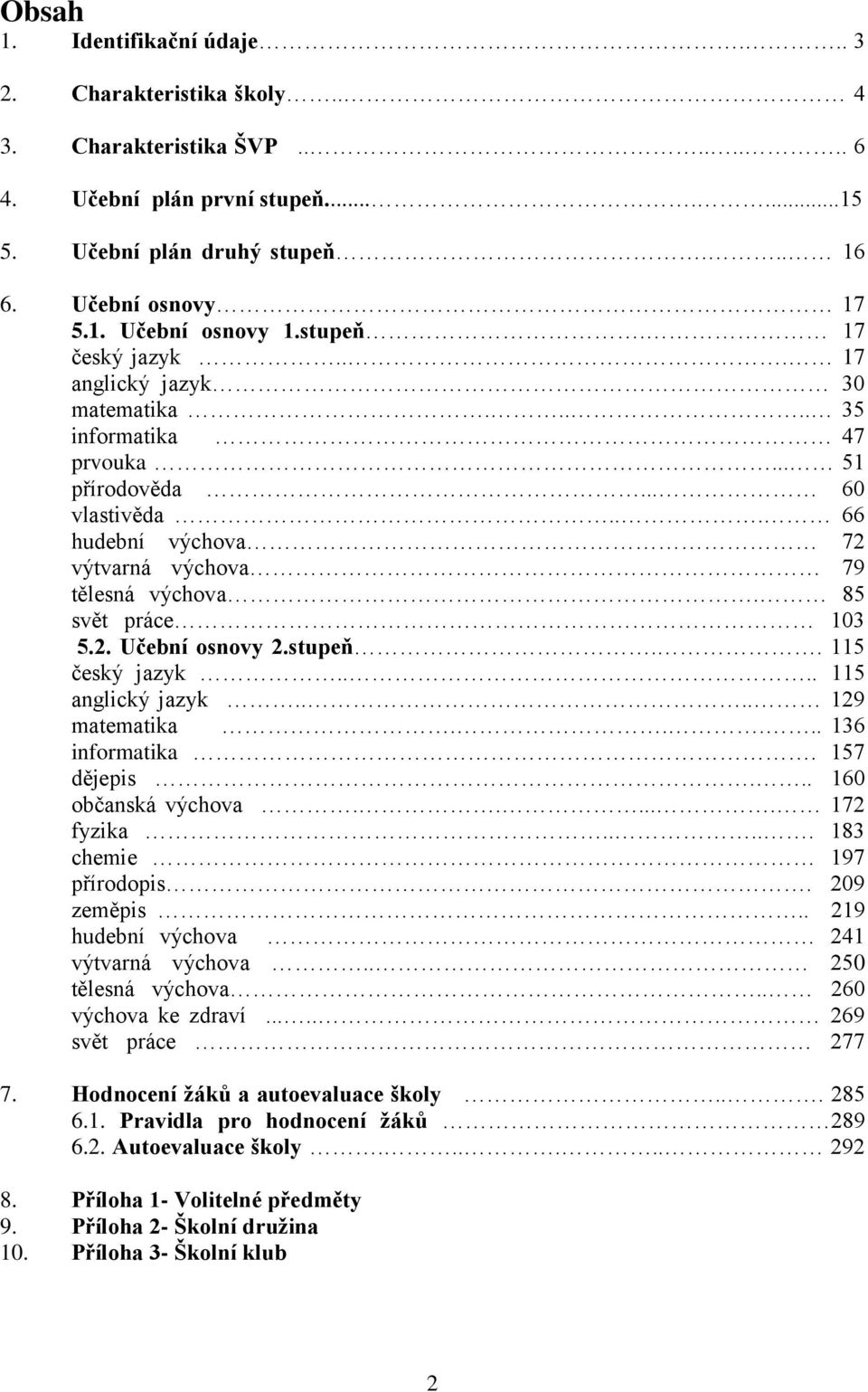 stupeň.. 115 český jazyk.... 115 anglický jazyk.... 129 matematika..... 136 informatika. 157 dějepis... 160 občanská výchova...... 172 fyzika..... 183 chemie 197 přírodopis. 209 zeměpis.