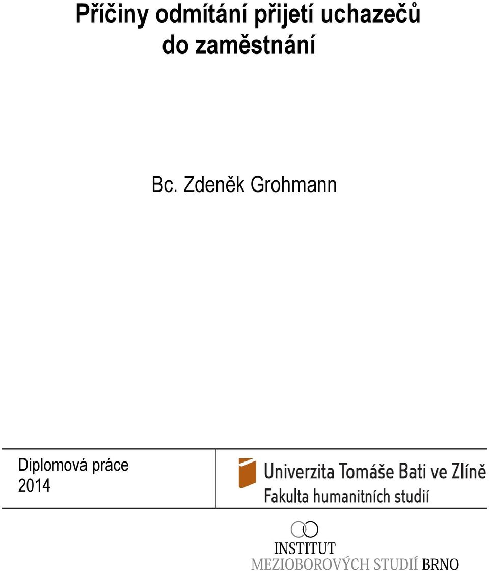zaměstnání Bc.