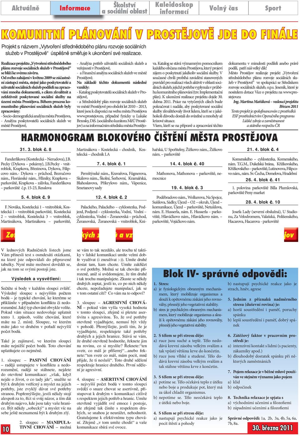 Od svého zahájení v květnu 2009 se zúčastnění zástupci města, stejně jako poskytovatelé a uživatelé sociálních služeb podíleli na zpracování mnoha dokumentů, s cílem zkvalitnit a zefektivnit