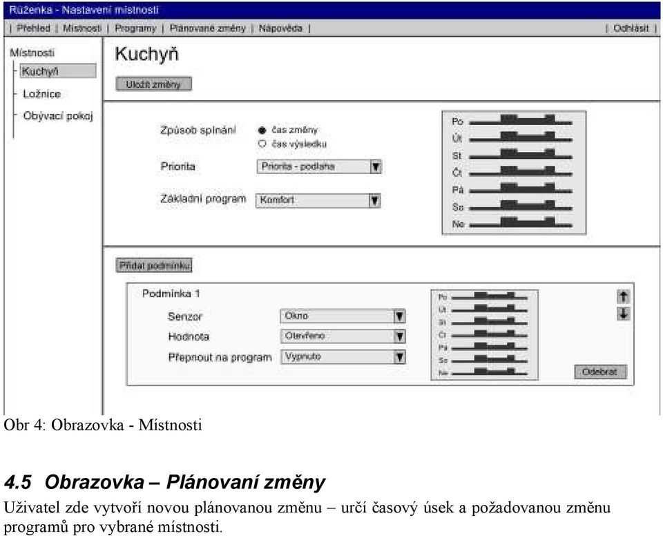 vytvoří novou plánovanou změnu určí časový