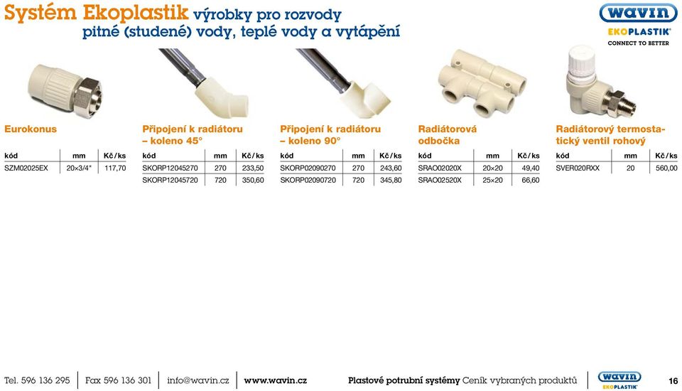 ventil rohový SZM02025EX 20 3/4" 117,70 SKORP12045270 270 233,50 SKORP12045720 720 350,60