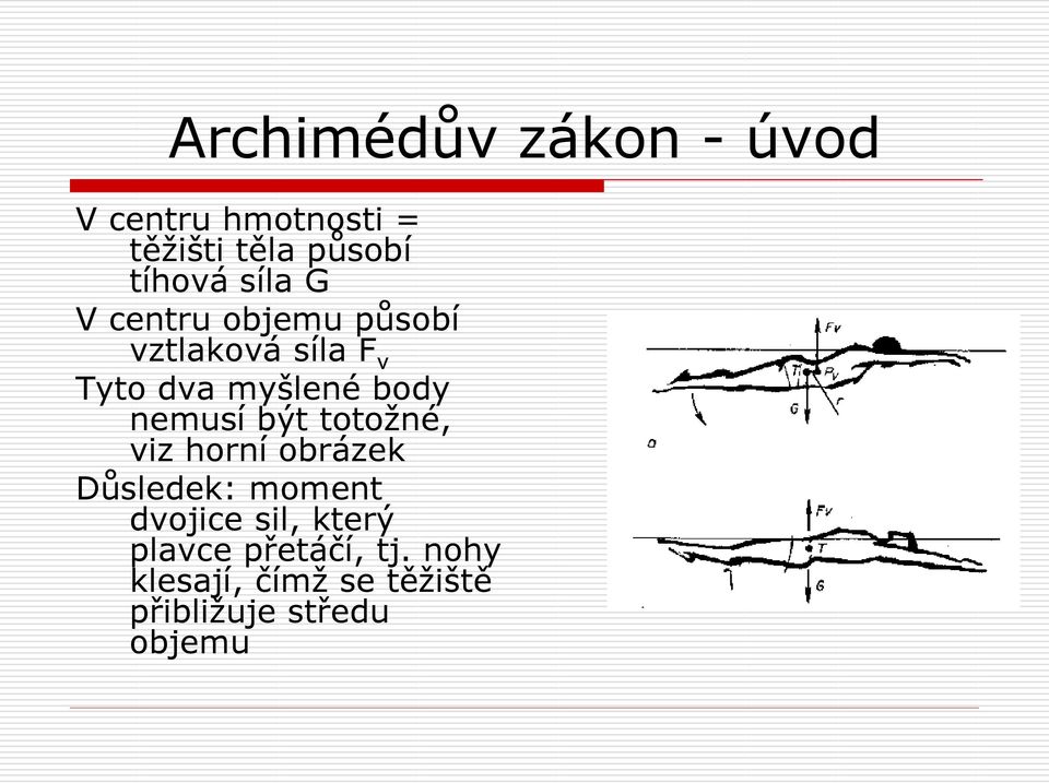 nemusí být totožné, viz horní obrázek Důsledek: moment dvojice sil,