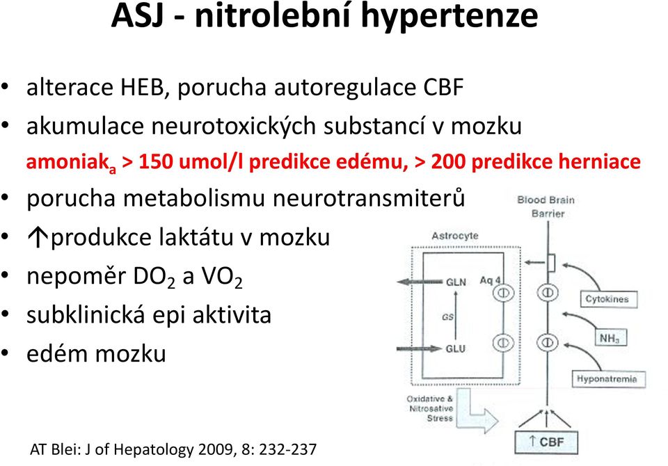 predikce herniace porucha metabolismu neurotransmiterů produkce laktátu v mozku