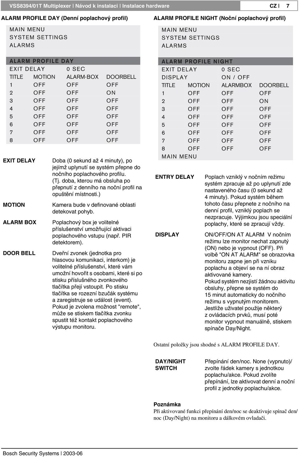 ) Kamera bude v definované oblasti detekovat pohyb. Poplachový box je volitelné příslušenství umožňující aktivaci poplachového vstupu (např. PIR detektorem).