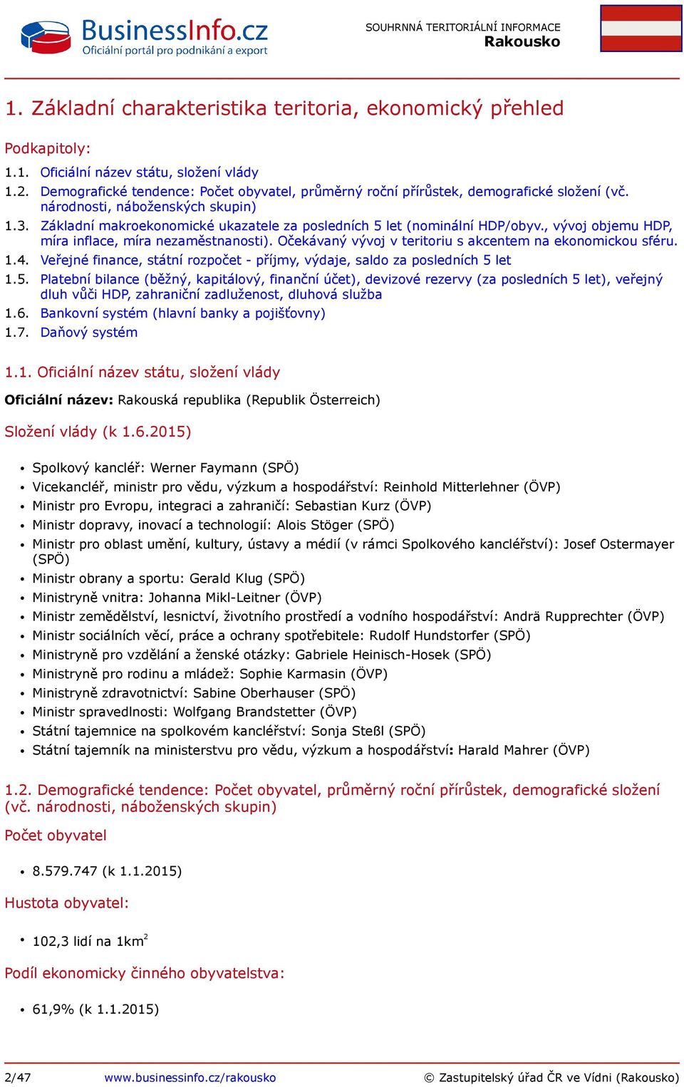 Základní makroekonomické ukazatele za posledních 5 let (nominální HDP/obyv., vývoj objemu HDP, míra inflace, míra nezaměstnanosti). Očekávaný vývoj v teritoriu s akcentem na ekonomickou sféru. 1.4.