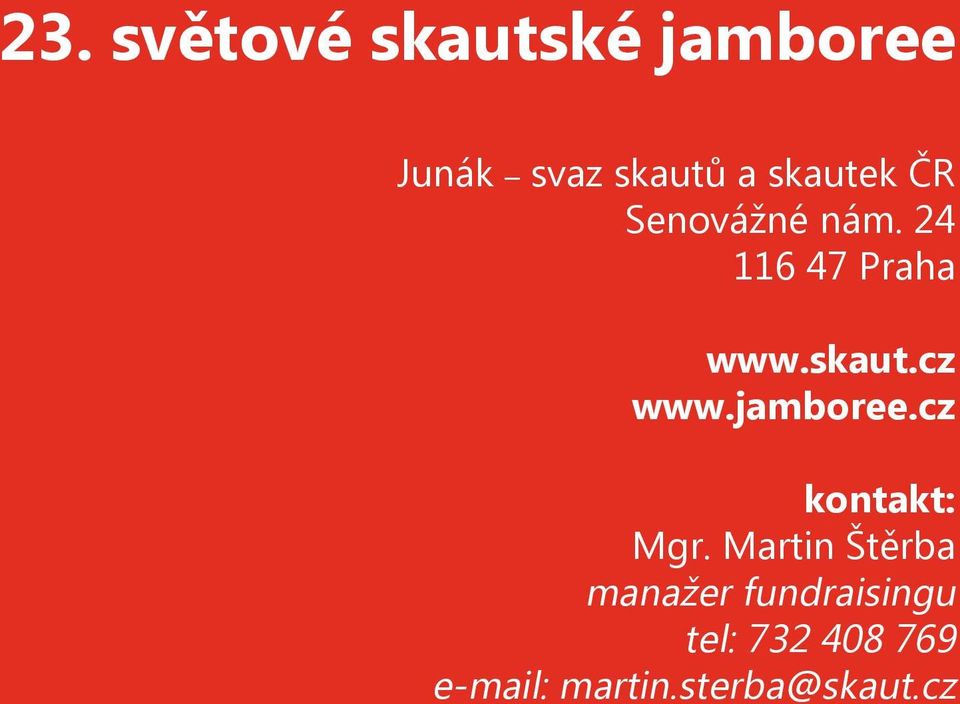 jamboree.cz kontakt: Mgr.