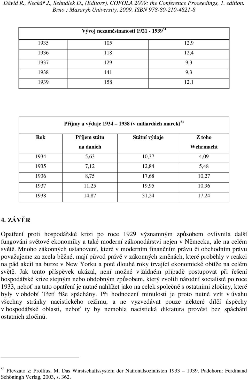 ZÁVĚR Opatření proti hospodářské krizi po roce 1929 významným způsobem ovlivnila další fungování světové ekonomiky a také moderní zákonodárství nejen v Německu, ale na celém světě.