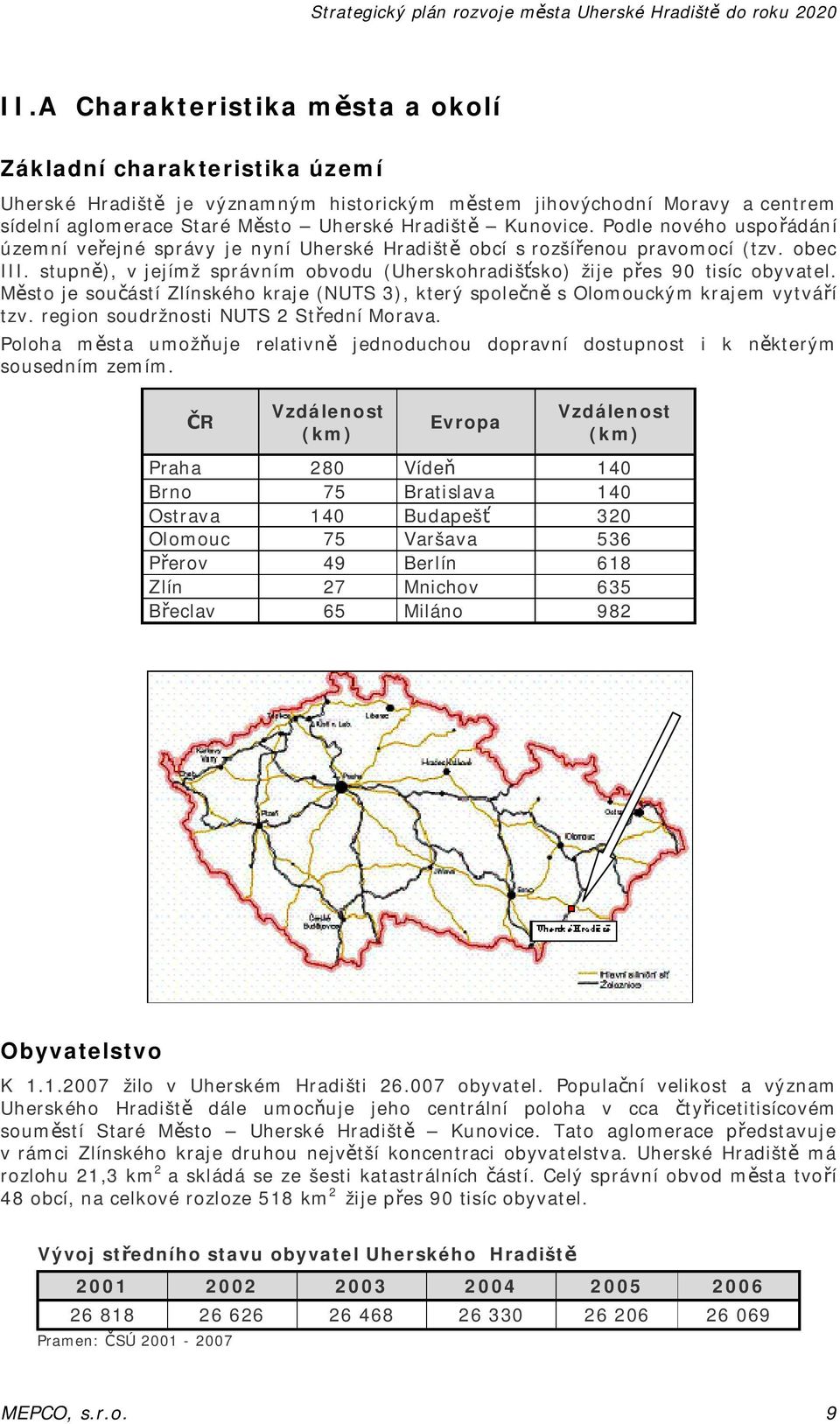 stupně), v jejímž správním obvodu (Uherskohradišťsko) žije přes 90 tisíc obyvatel. Město je součástí Zlínského kraje (NUTS 3), který společně s Olomouckým krajem vytváří tzv.