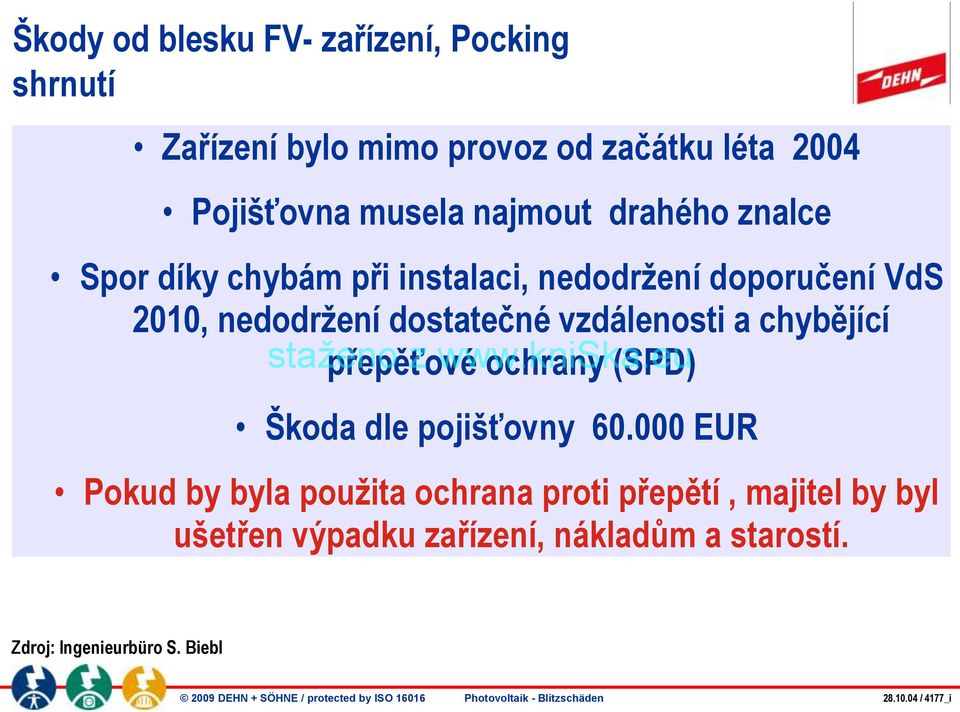 kniska.eu ochrany (SPD) Škoda dle pojišťovny 60.