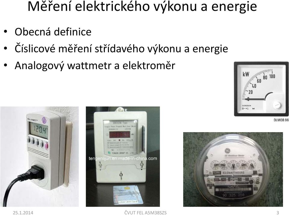 střídavého výkonu a energie Analogový