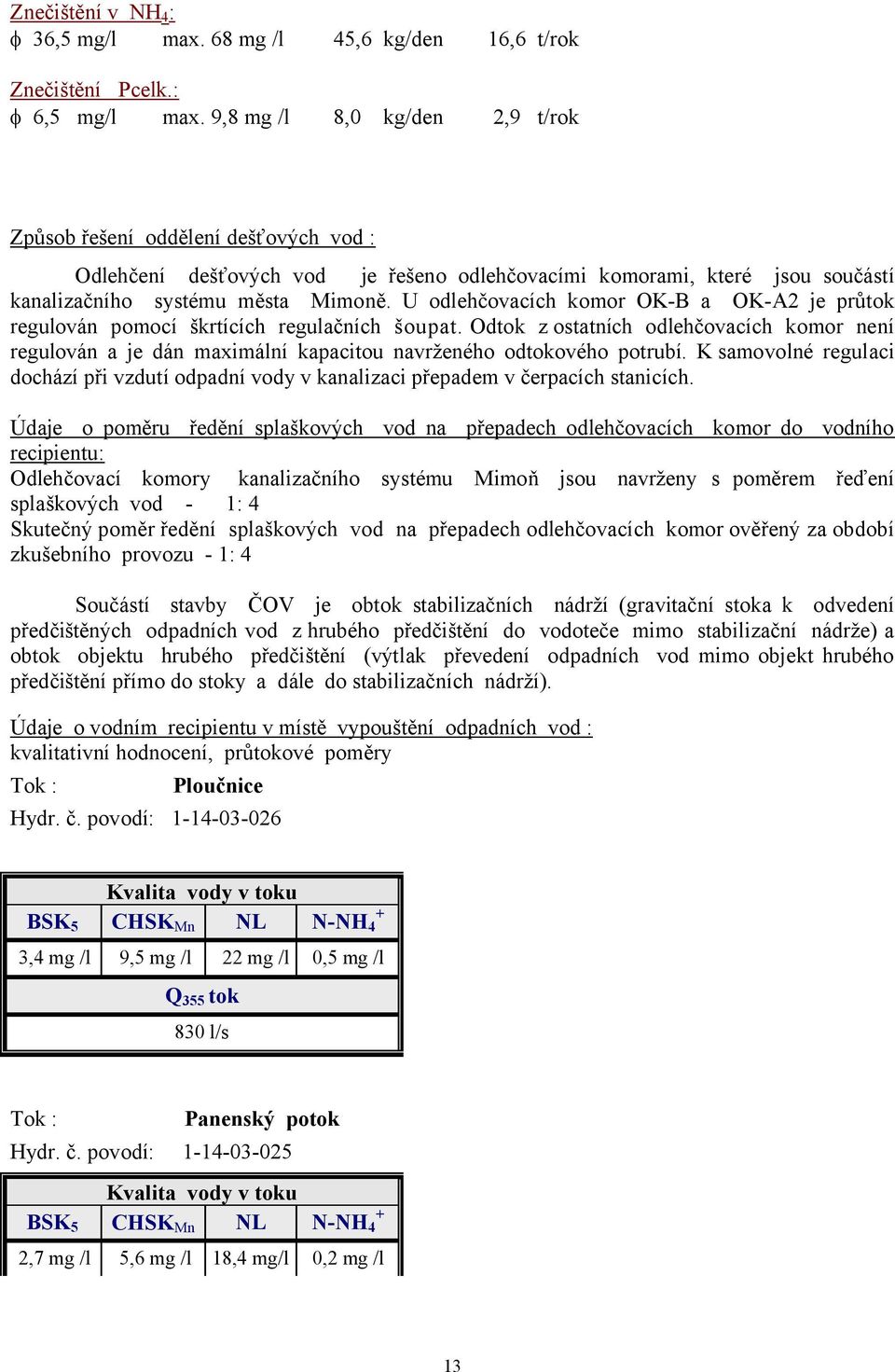 U odlehčovacích komor OK-B a OK-A2 je průtok regulován pomocí škrtících regulačních šoupat.