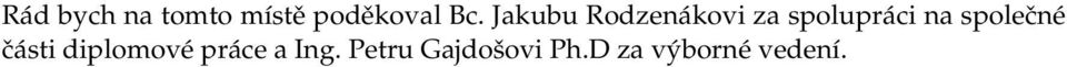 společné části diplomové práce a Ing.