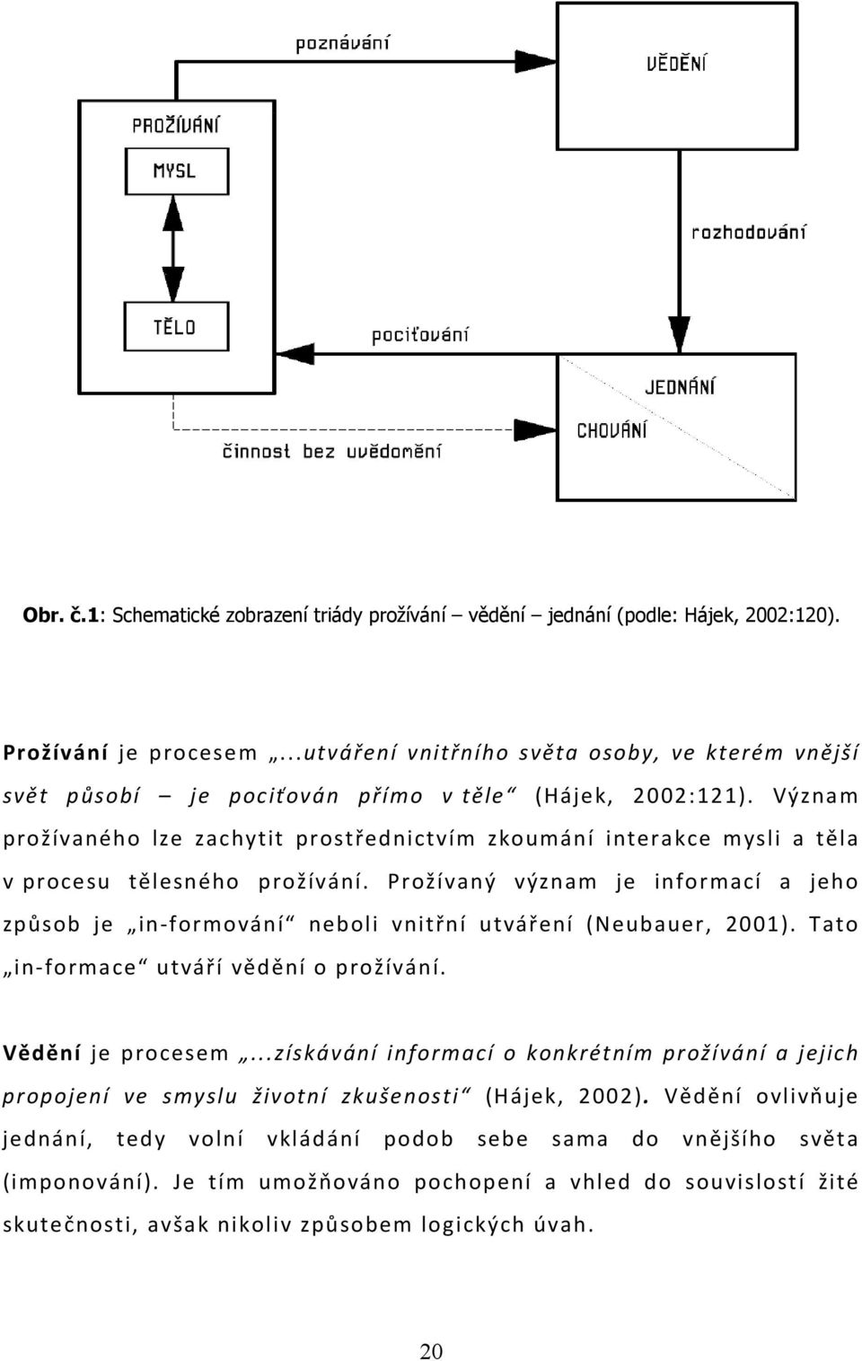 Význam prožívaného lze zachytit prostřednictvím zkoumání interakce mysli a těla v procesu tělesného prožívání.