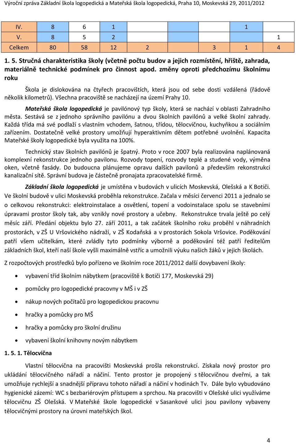 Mateřská škola logopedická je pavilónový typ školy, která se nachází v oblasti Zahradního města. Sestává se z jednoho správního pavilónu a dvou školních pavilónů a velké školní zahrady.