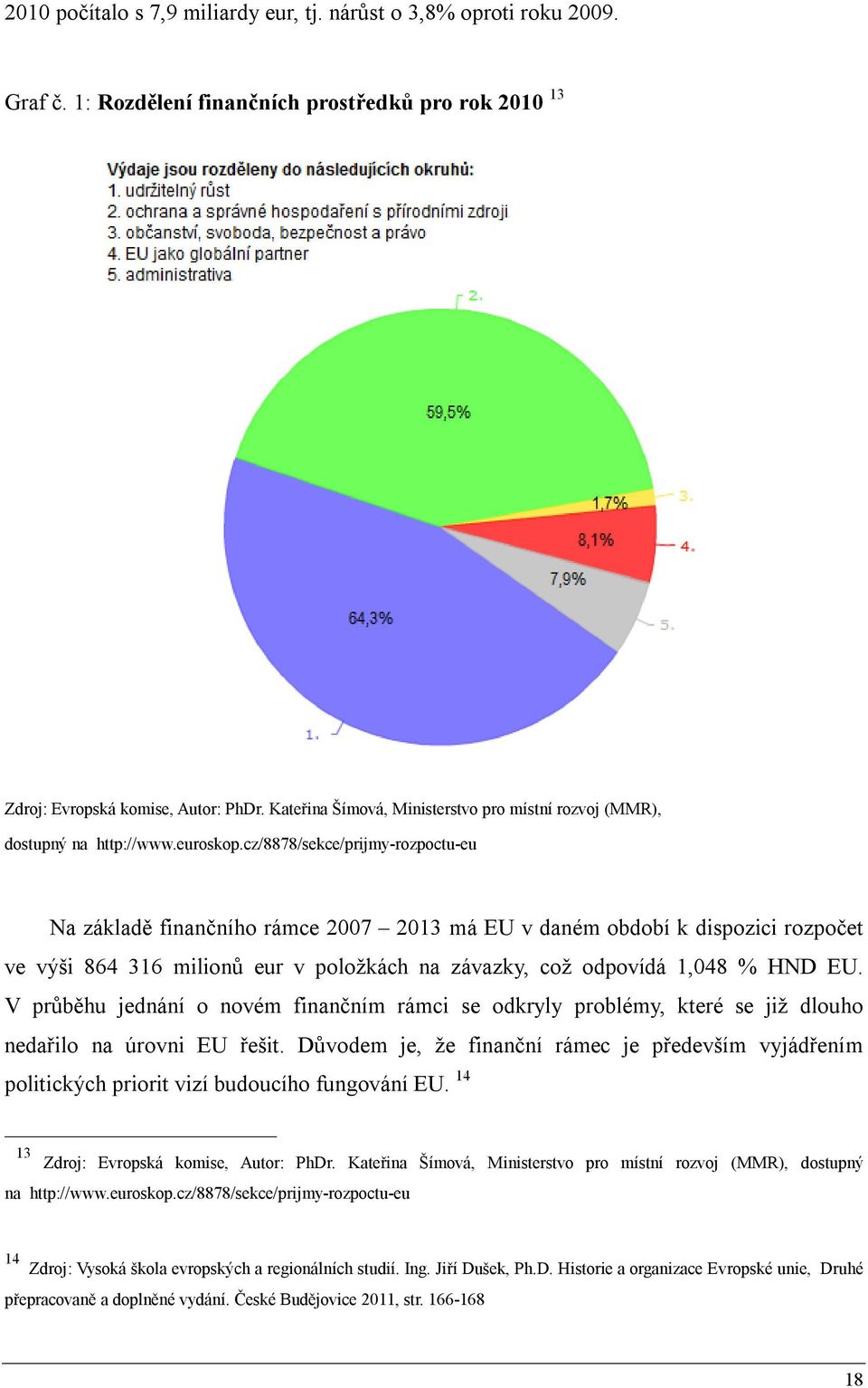 cz/8878/sekce/prijmy-rozpoctu-eu Na základě finančního rámce 2007 2013 má EU v daném období k dispozici rozpočet ve výši 864 316 milionů eur v položkách na závazky, což odpovídá 1,048 % HND EU.