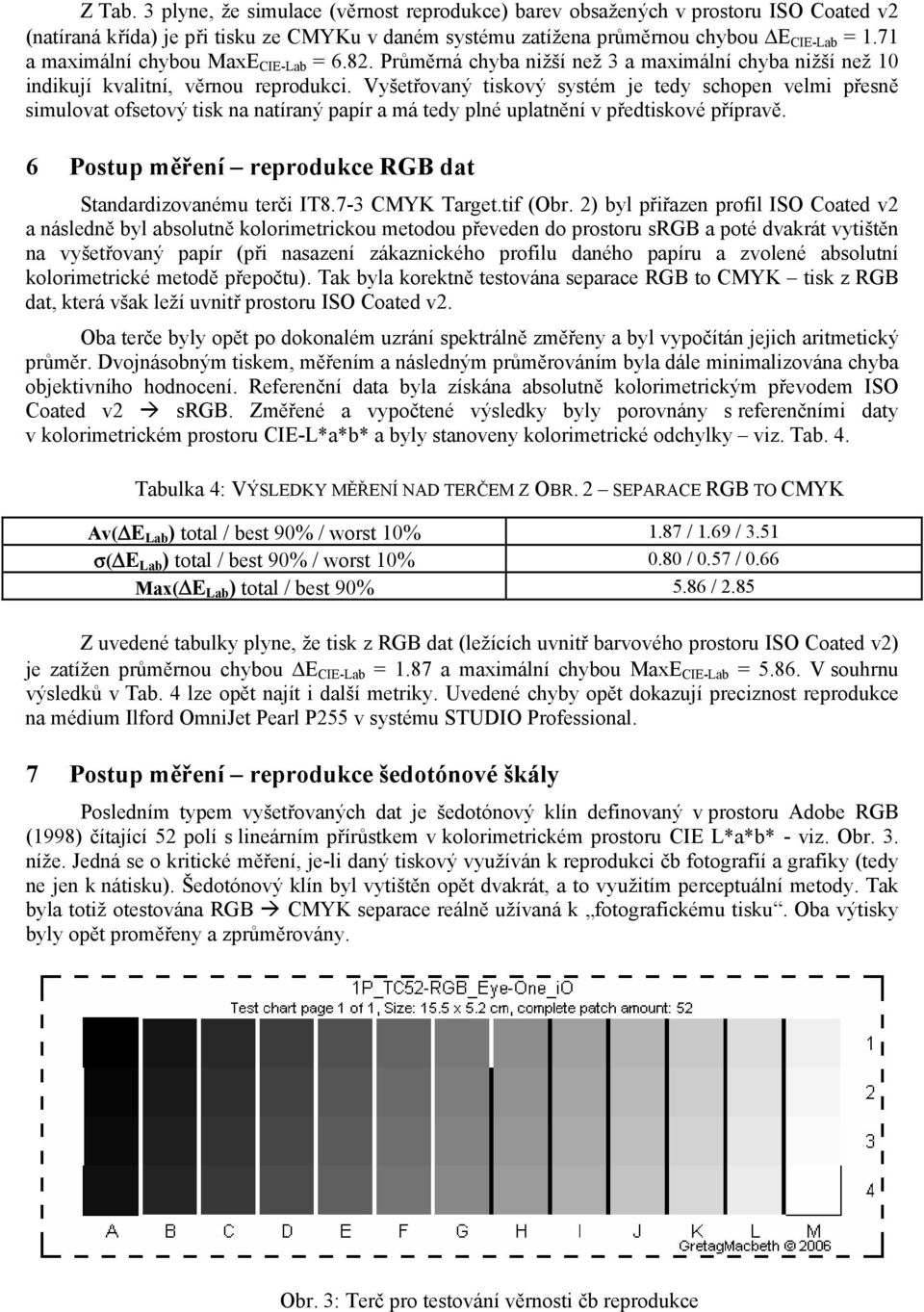 Vyšetřovaný tiskový systém je tedy schopen velmi přesně simulovat ofsetový tisk na natíraný papír a má tedy plné uplatnění v předtiskové přípravě.