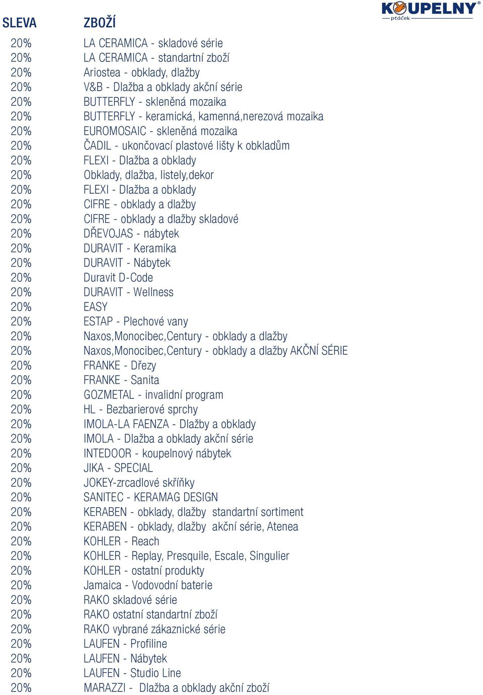 dlažby skladové DŘEVOJAS - nábytek DURAVIT - Keramika DURAVIT - Nábytek Duravit D-Code DURAVIT - Wellness EASY ESTAP - Plechové vany Naxos,Monocibec,Century - obklady a dlažby Naxos,Monocibec,Century