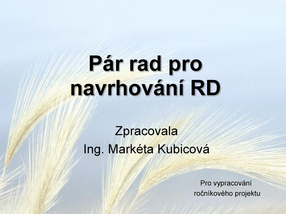 Markéta Kubicová Pro