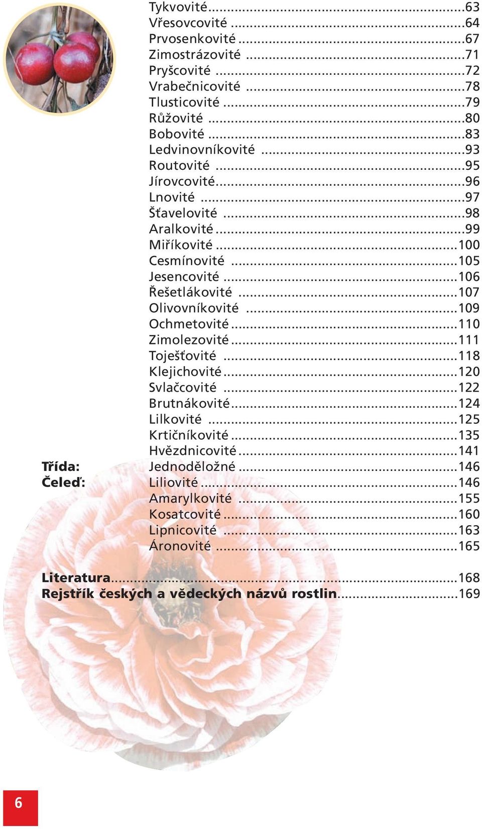 ..109 Ochmetovité...110 Zimolezovité...111 Toješťovité...118 Klejichovité...120 Svlačcovité...122 Brutnákovité...124 Lilkovité...125 Krtičníkovité...135 Hvězdnicovité.