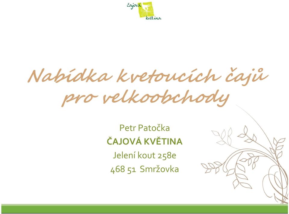 Patočka ČAJOVÁ KVĚTINA