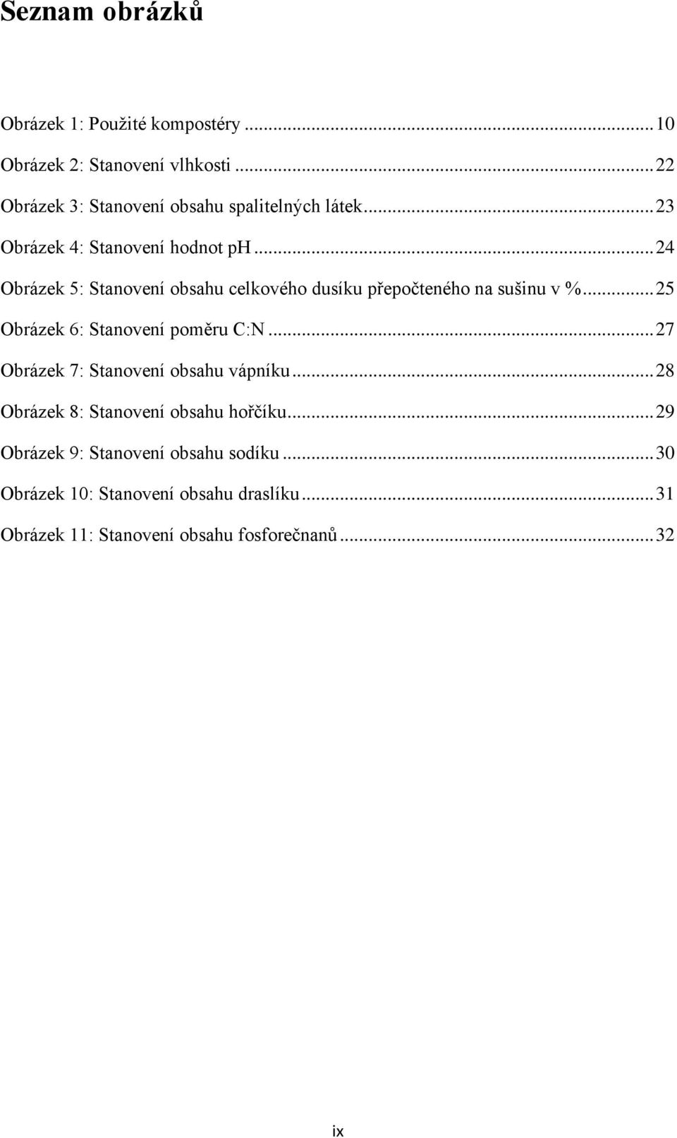 .. 24 Obrázek 5: Stanovení obsahu celkového dusíku přepočteného na sušinu v %... 25 Obrázek 6: Stanovení poměru C:N.