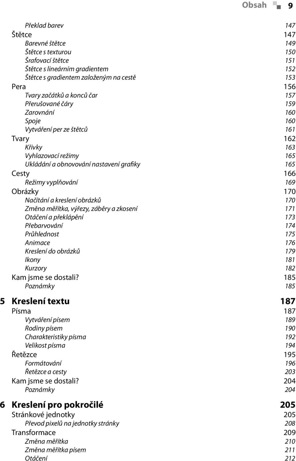 vyplňování 169 Obrázky 170 Načítání a kreslení obrázků 170 Změna měřítka, výřezy, záběry a zkosení 171 Otáčení a překlápění 173 Přebarvování 174 Průhlednost 175 Animace 176 Kreslení do obrázků 179