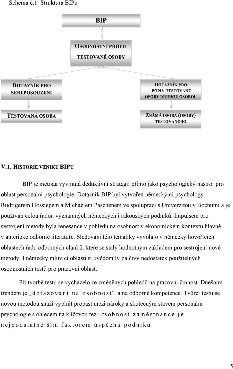 Impulsem pro sestrojení metody byla renesance v pohledu na osobnost v ekonomickém kontextu hlavně v americké odborné literatuře.