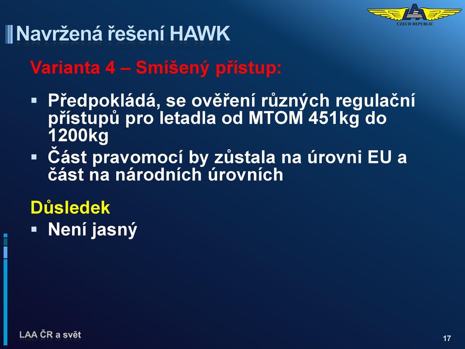 451kg do 1200kg Část pravomocí by zůstala na úrovni