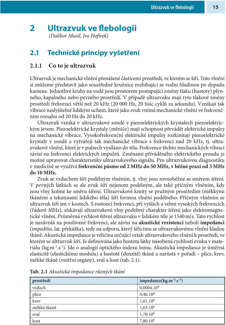 Jednotlivé kruhy na vodě jsou prostorem postupující změny tlaku (hustoty) plynného, kapalného nebo pevného prostředí.