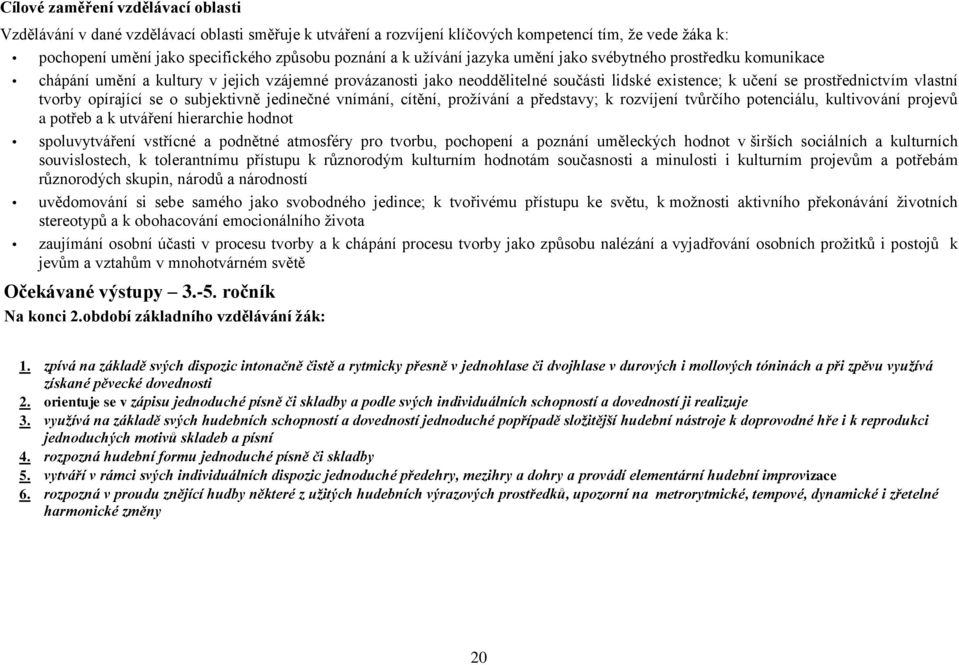 tvorby opírající se o subjektivně jedinečné vnímání, cítění, proţívání a představy; k rozvíjení tvůrčího potenciálu, kultivování projevů a potřeb a k utváření hierarchie hodnot spoluvytváření