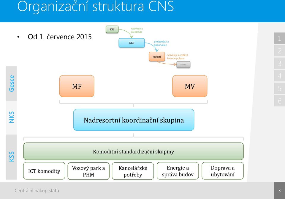 schvaluje a vydává formou pokynu POKYN MF MV Nadresortní koordinační skupina