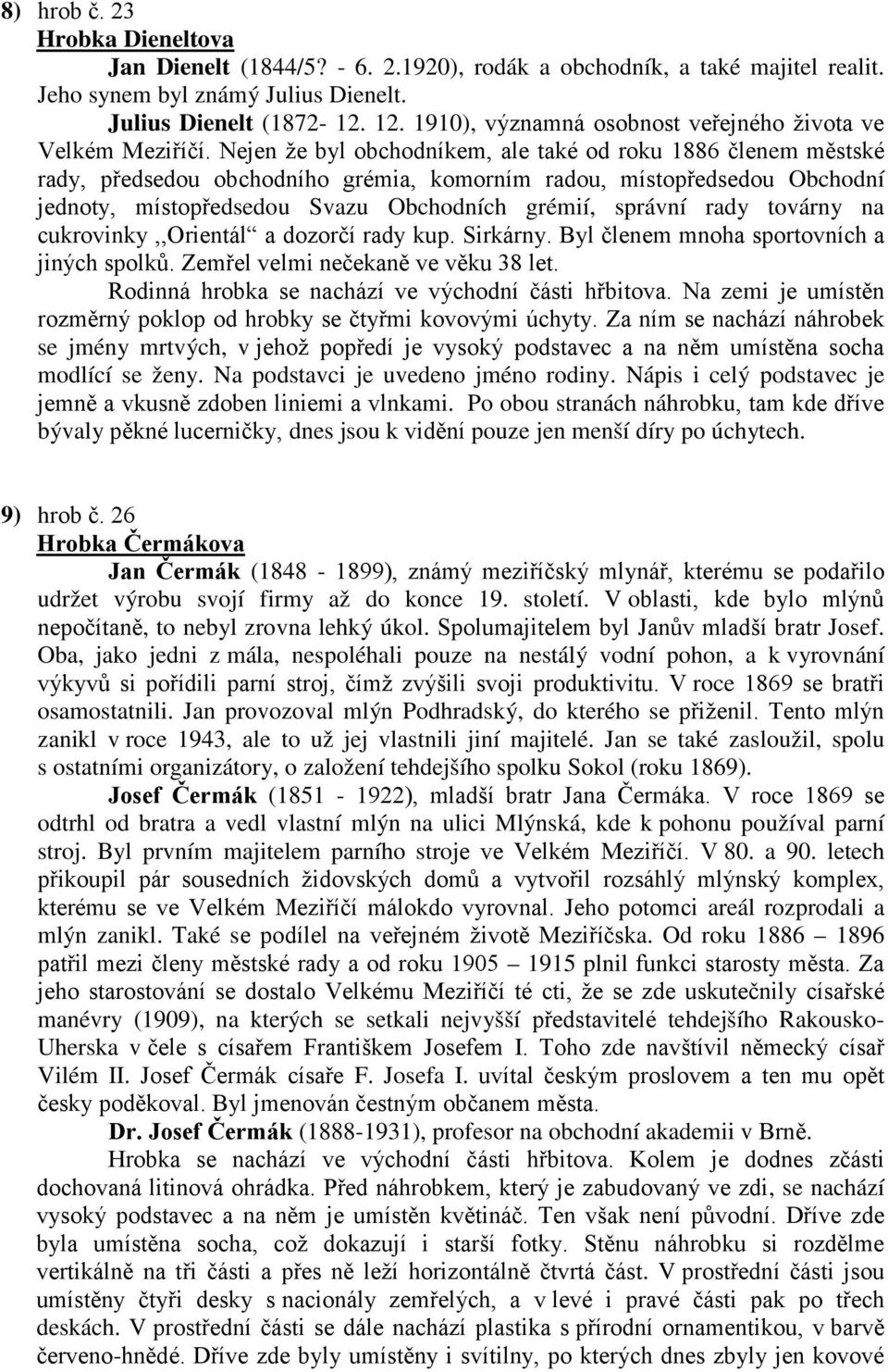 Nejen že byl obchodníkem, ale také od roku 1886 členem městské rady, předsedou obchodního grémia, komorním radou, místopředsedou Obchodní jednoty, místopředsedou Svazu Obchodních grémií, správní rady