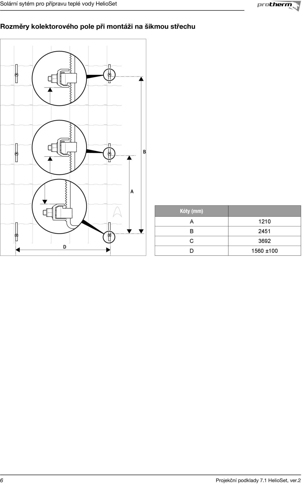 Kóty (mm) D A 0 B C 69 D 60 ±00