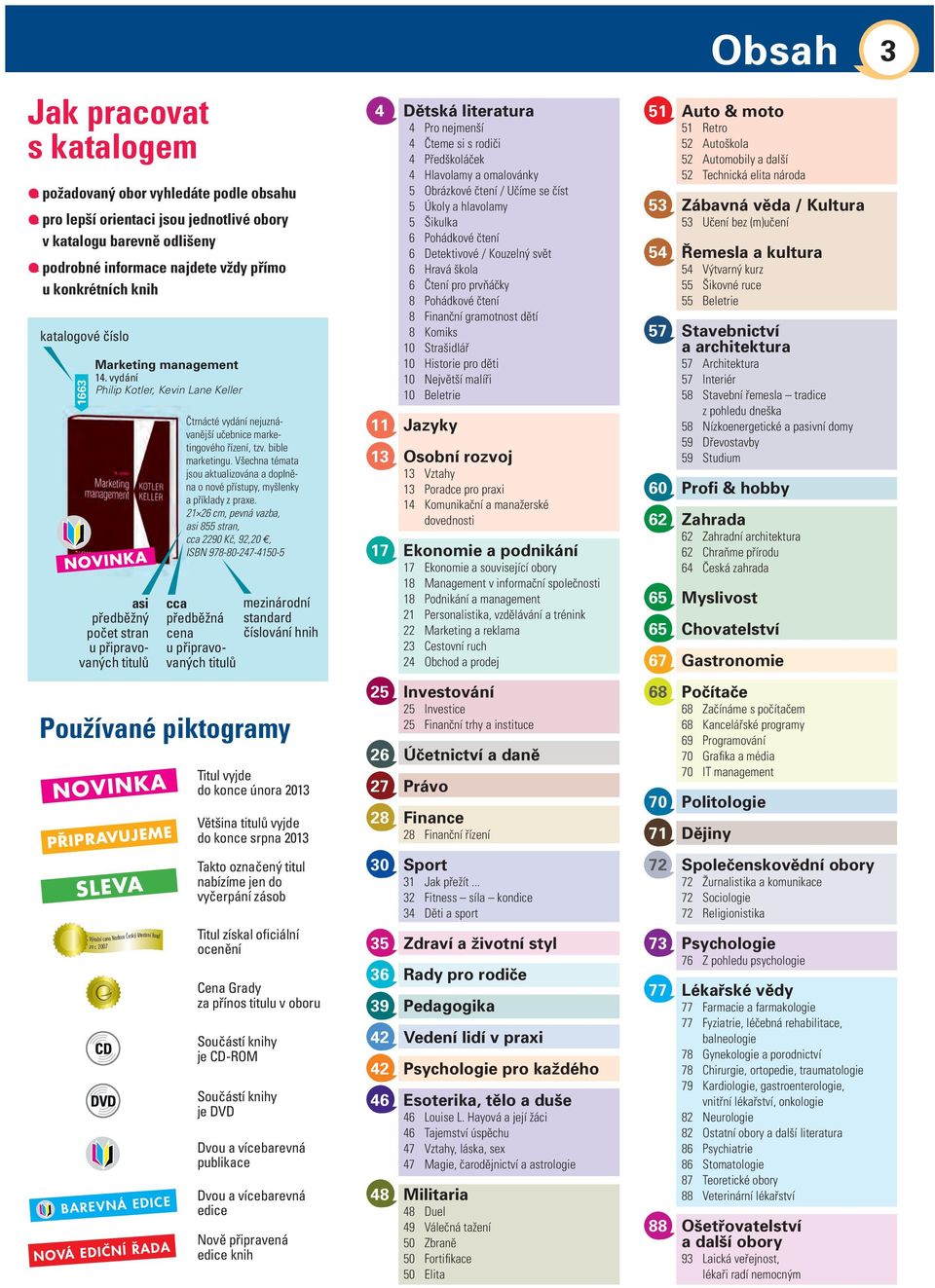 vydání Philip Kotler, Kevin Lane Keller asi předběžný počet stran u připravovaných titulů Používané piktogramy NOVINKA PŘIPRAVUJEME SLEVA BAREVNÁ EDICE Čtrnácté vydání nejuznávanější učebnice