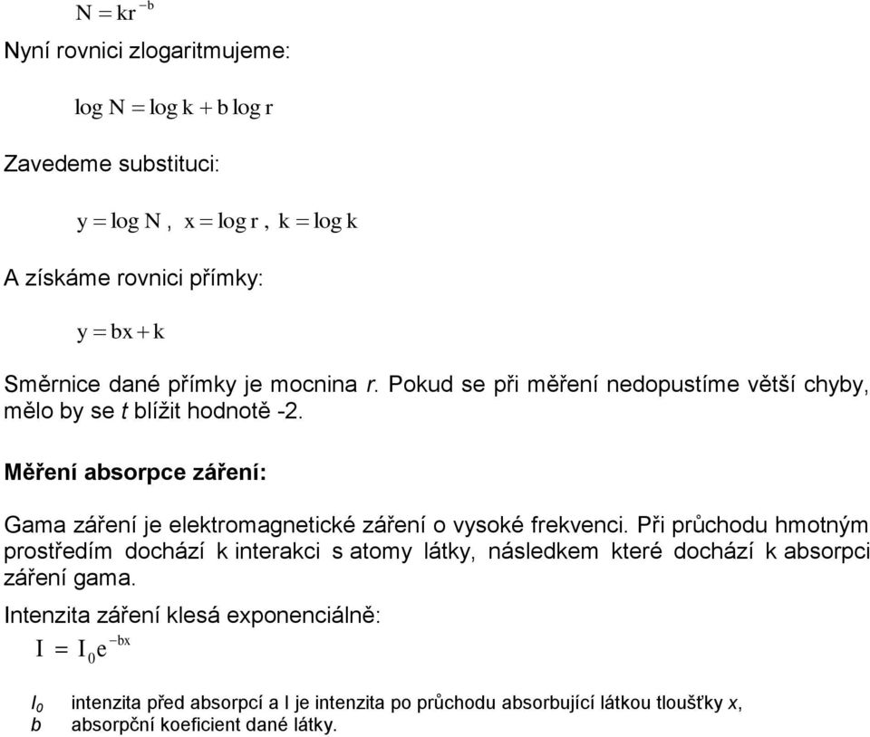 Měření absorpce záření: Gama záření je elektromagnetické záření o vysoké frekvenci.