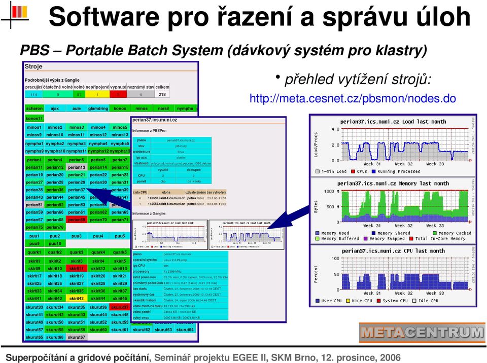 přehledvytíženístrojů: http://meta.cesnet.