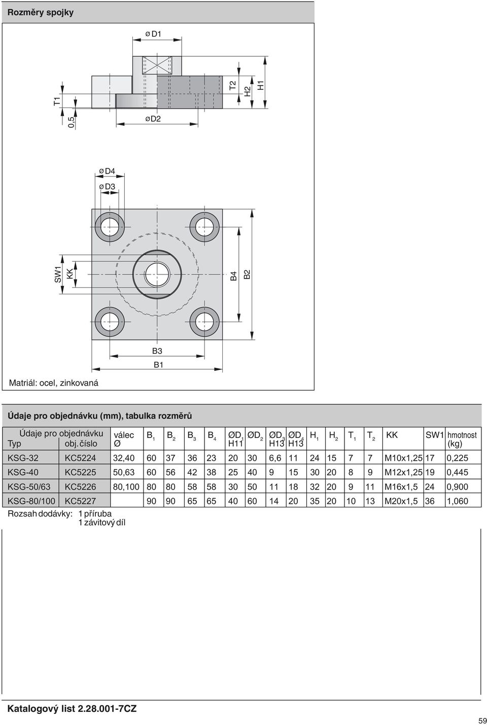číslo Ø H11 H13 H13 (kg) KSG-32 KC5224 32,40 60 37 36 23 20 30 6,6 11 24 15 7 7 M10x1,25 17 0,225 KSG-40 KC5225 50,63 60 56 42 38 25 40 9 15 30 20 8 9