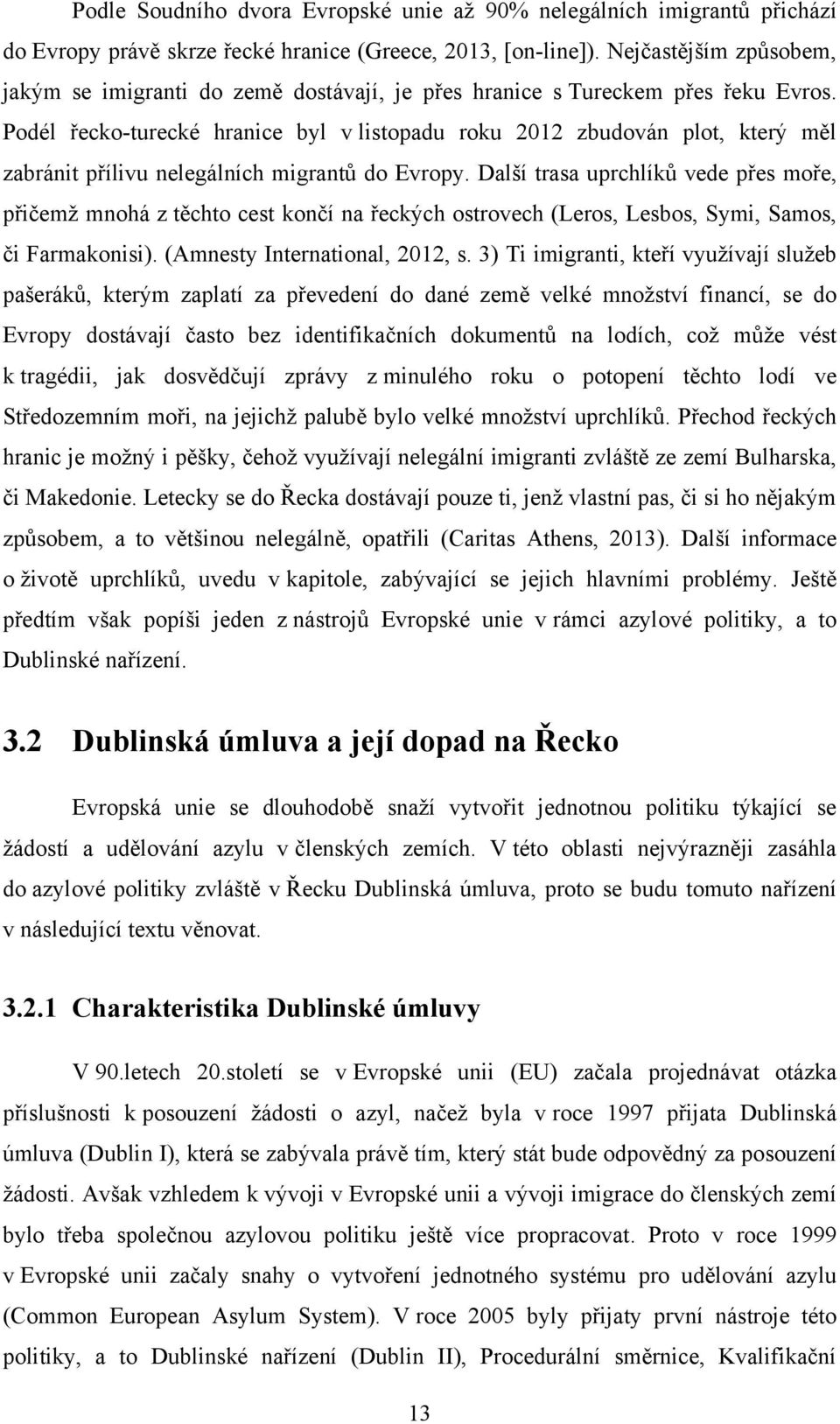 Podél řecko-turecké hranice byl v listopadu roku 2012 zbudován plot, který měl zabránit přílivu nelegálních migrantů do Evropy.