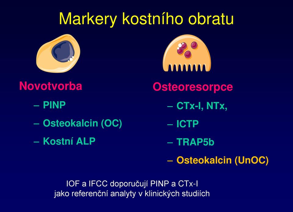 TRAP5b Osteokalcin (UnOC) IOF a IFCC doporučují