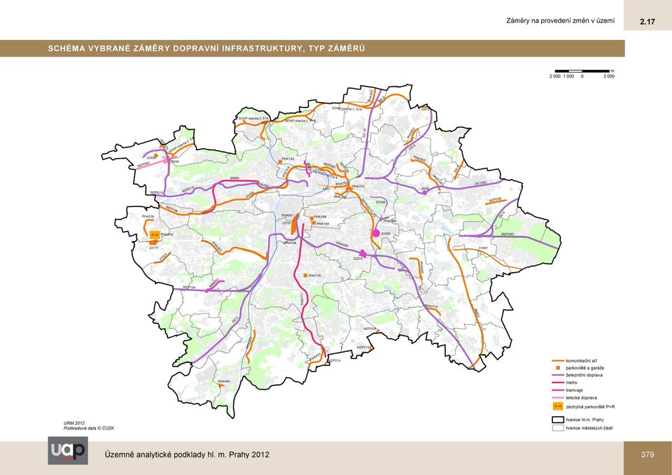 INFRASTRUKTURY, TYP ZÁMĚRŮ Územně