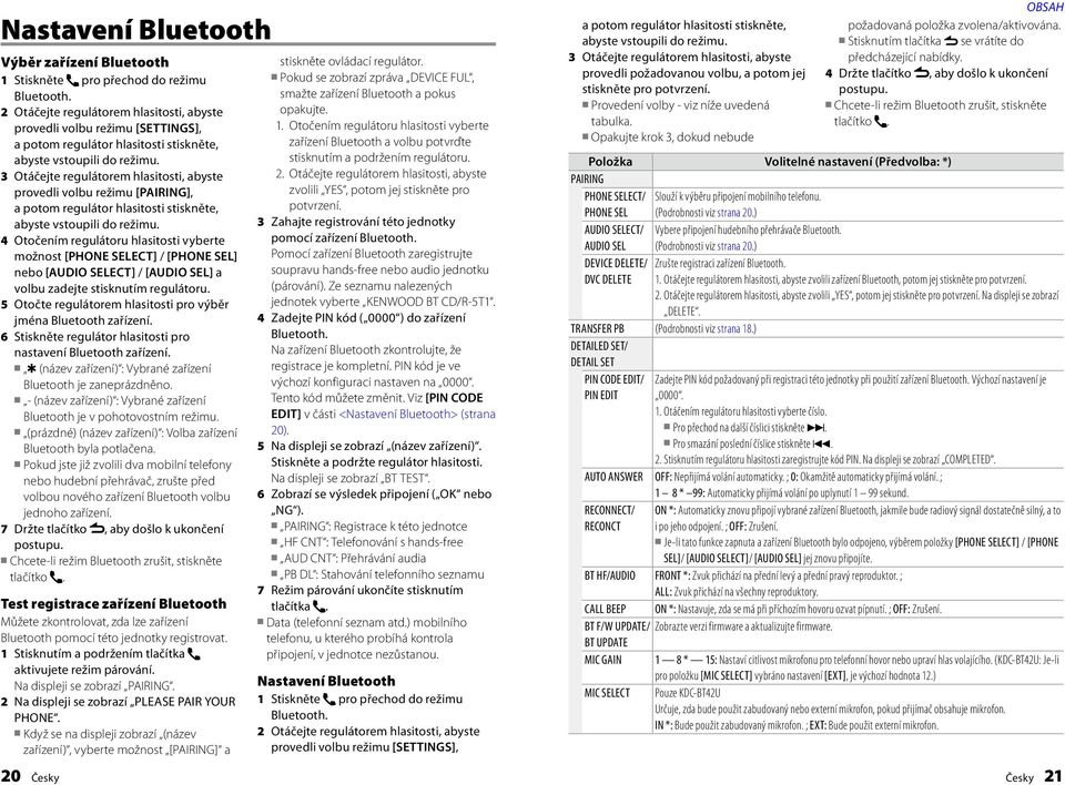 4 Otočením regulátoru hlasitosti vyberte možnost [PHONE SELECT] / [PHONE SEL] nebo [AUDIO SELECT] / [AUDIO SEL] a volbu zadejte stisknutím regulátoru.