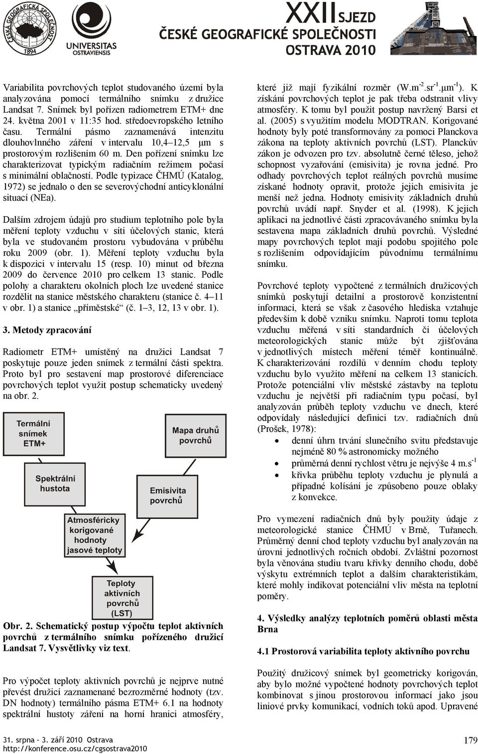 Den pořízení snímku lze charakterizovat typickým radiačním režimem počasí s minimální oblačností. Podle typizace ČHMÚ (Katalog, 1972) se jednalo o den se severovýchodní anticyklonální situací (NEa).