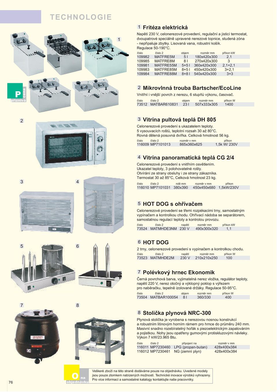 číslo číslo objem rozměr mm příkon kw 0998 MATFREM l 80x0x00, 0998 MATFRE8M 8 l 70x0x00 0998 MATFREM + l 0x0x00,+, 0998 MATFRE8M 8+ l 0x0x00 +, 0998 MATFRE88M 8+8 l 0x0x00 + P příznivá ce Mikrovlnná