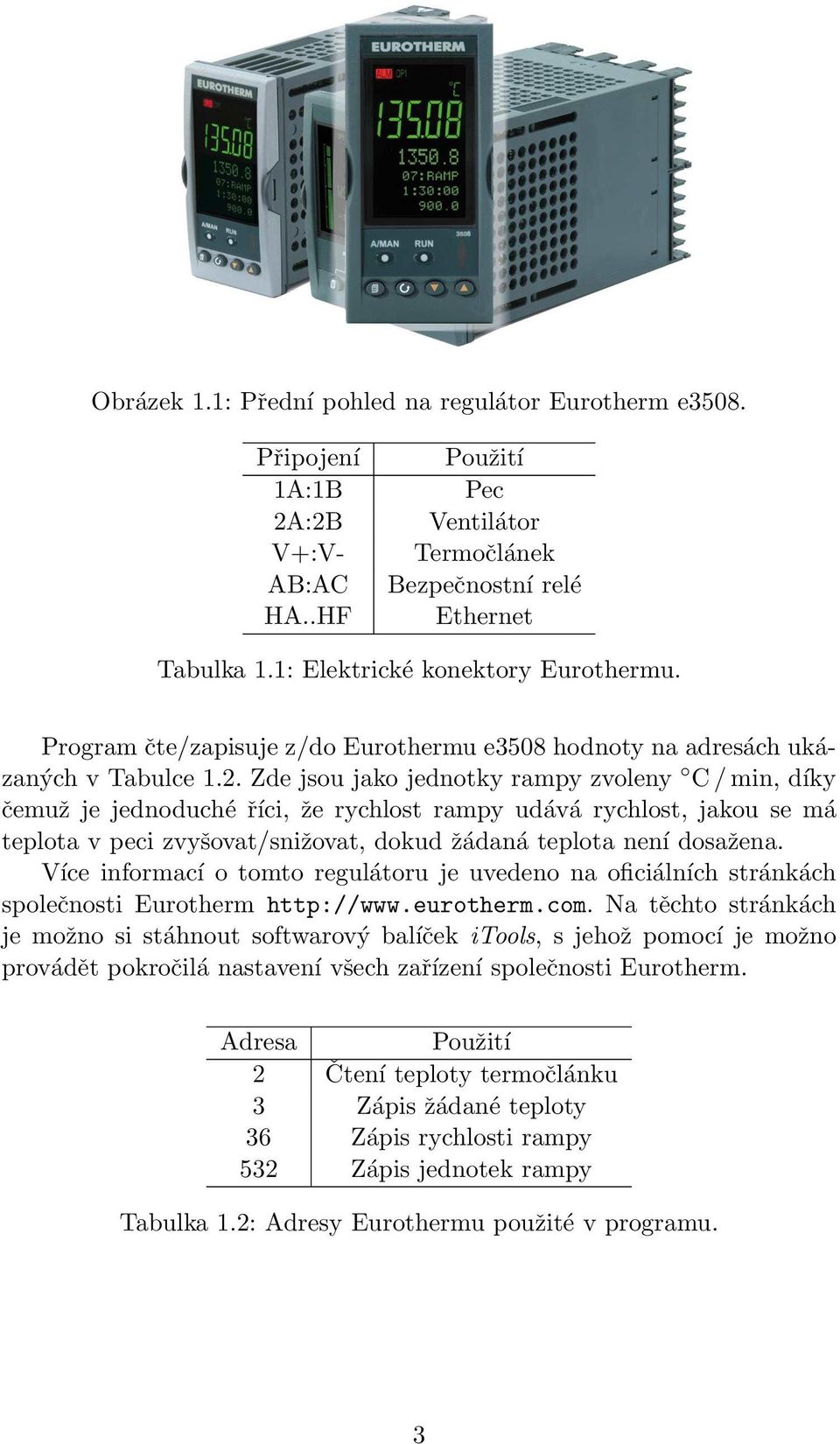 Zde jsou jako jednotky rampy zvoleny C / min, díky čemuž je jednoduché říci, že rychlost rampy udává rychlost, jakou se má teplota v peci zvyšovat/snižovat, dokud žádaná teplota není dosažena.