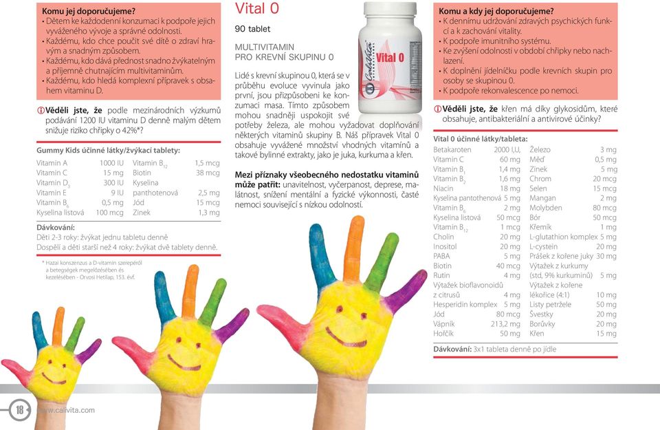 Věděli jste, že podle mezinárodních výzkumů podávání 1200 IU vitaminu D denně malým dětem snižuje riziko chřipky o 42%*?