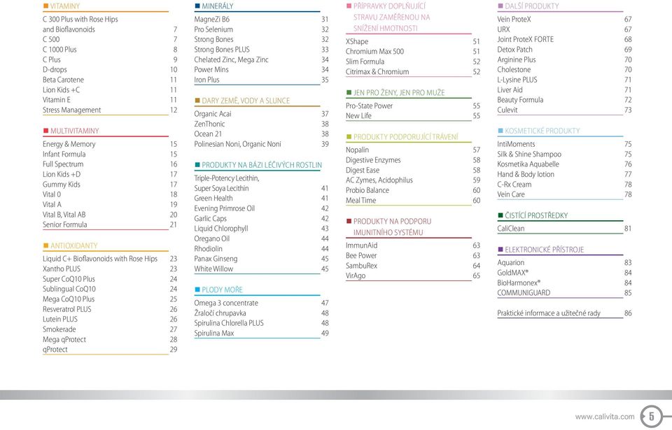 Super CoQ10 Plus 24 Sublingual CoQ10 24 Mega CoQ10 Plus 25 Resveratrol PLUS 26 Lutein PLUS 26 Smokerade 27 Mega qprotect 28 qprotect 29 MINERÁLY MagneZi B6 31 Pro Selenium 32 Strong Bones 32 Strong