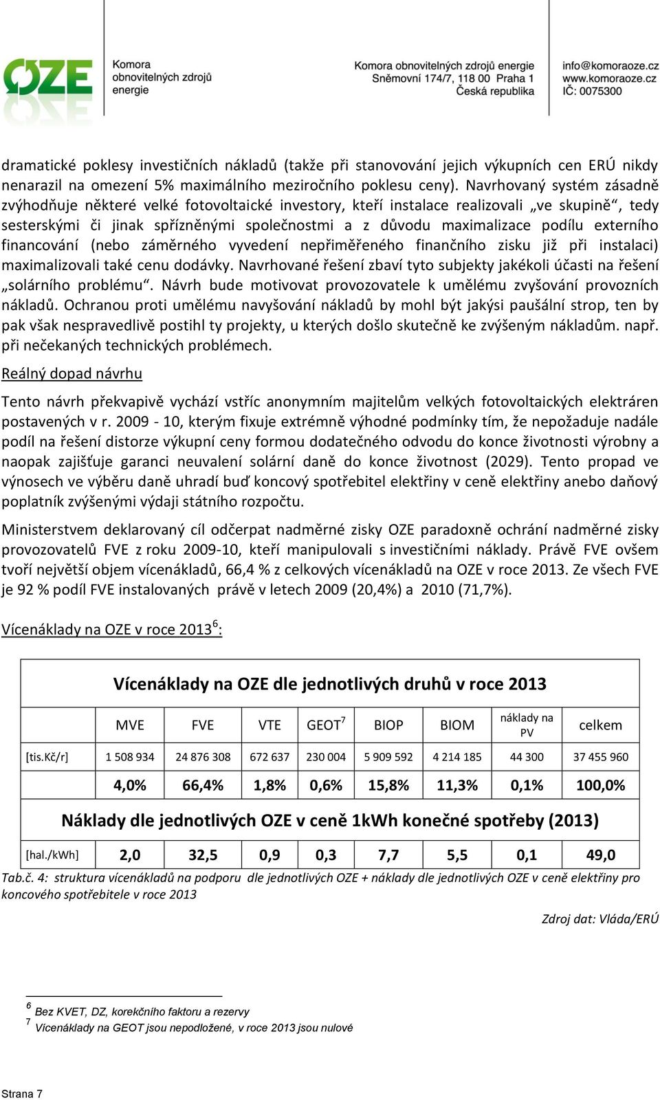 externího financování (nebo záměrného vyvedení nepřiměřeného finančního zisku již při instalaci) maximalizovali také cenu dodávky.