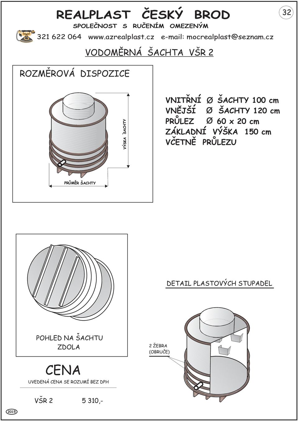 ZAKLADNI VYSKA 150 cm POHLED NA