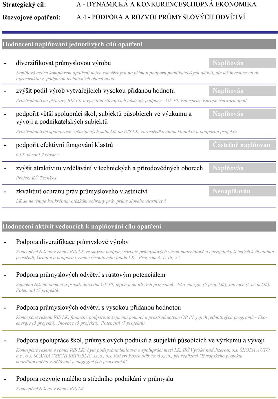 podnikatelských aktivti, ale též investice mi do infrastruktury, podporou technických oborů apod.